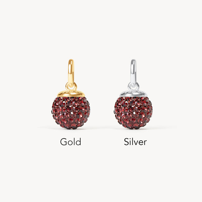 January Medium Birthstone Sparkle Ball™ Charm