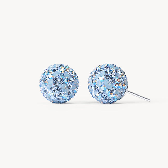 Large Denim Sparkle Ball™ Stud Earrings