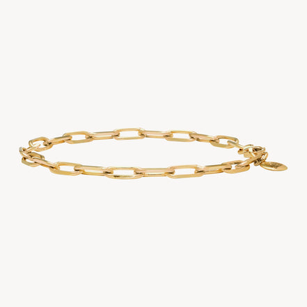 Emily Paper Clip Chain Bracelet Gold