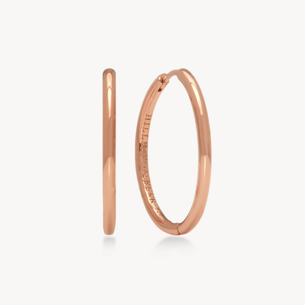 Hoop Earrings - Medium Rose Gold