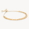 Chain Trio Strand Bracelet Gold