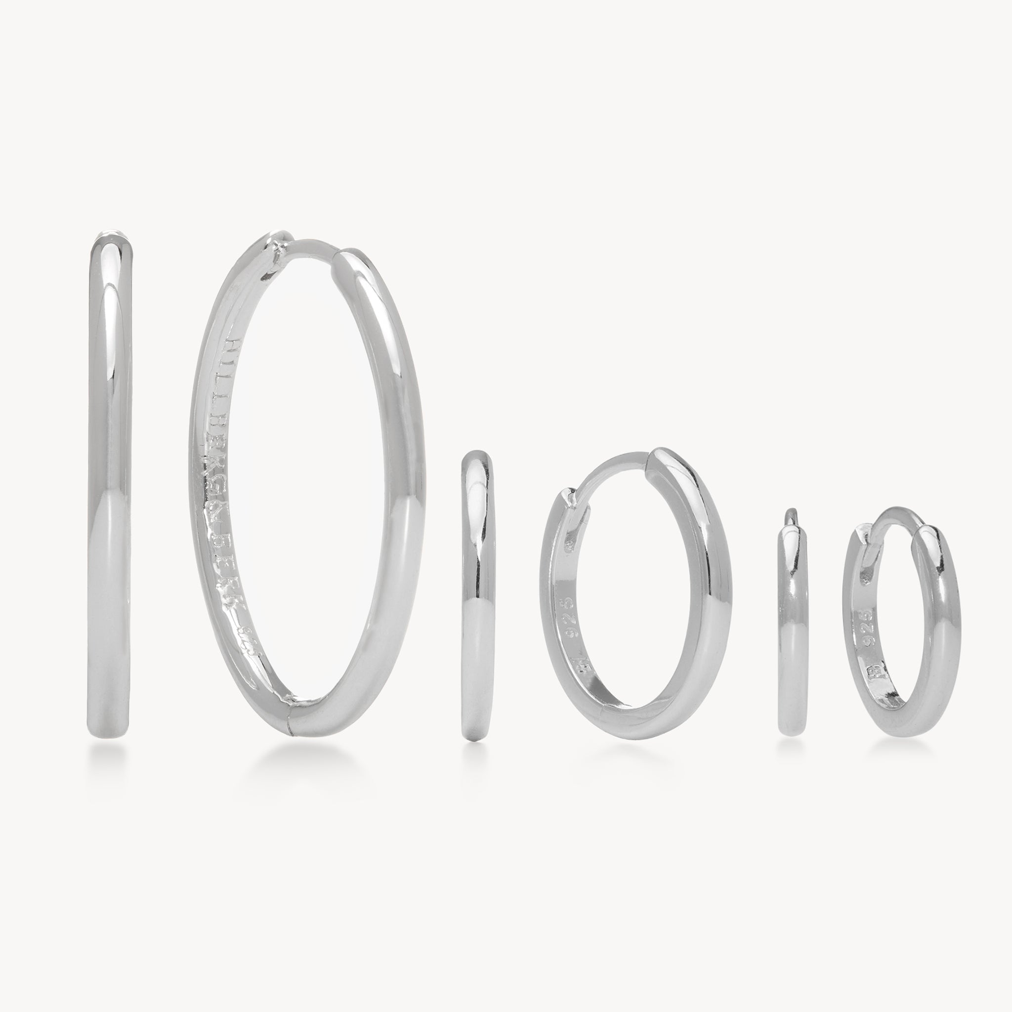 Silver Hoop Earring Trio