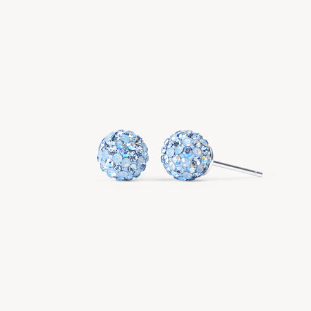 Small Denim Sparkle Ball™ Stud Earrings