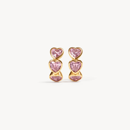 Adore Bezel Hoop Earrings Gold