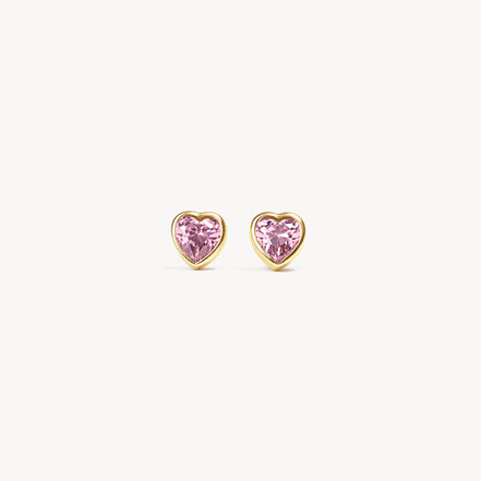 Gold Adore Bezel Stud Earrings