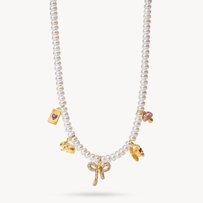 Alice-Inspired Charm Necklace