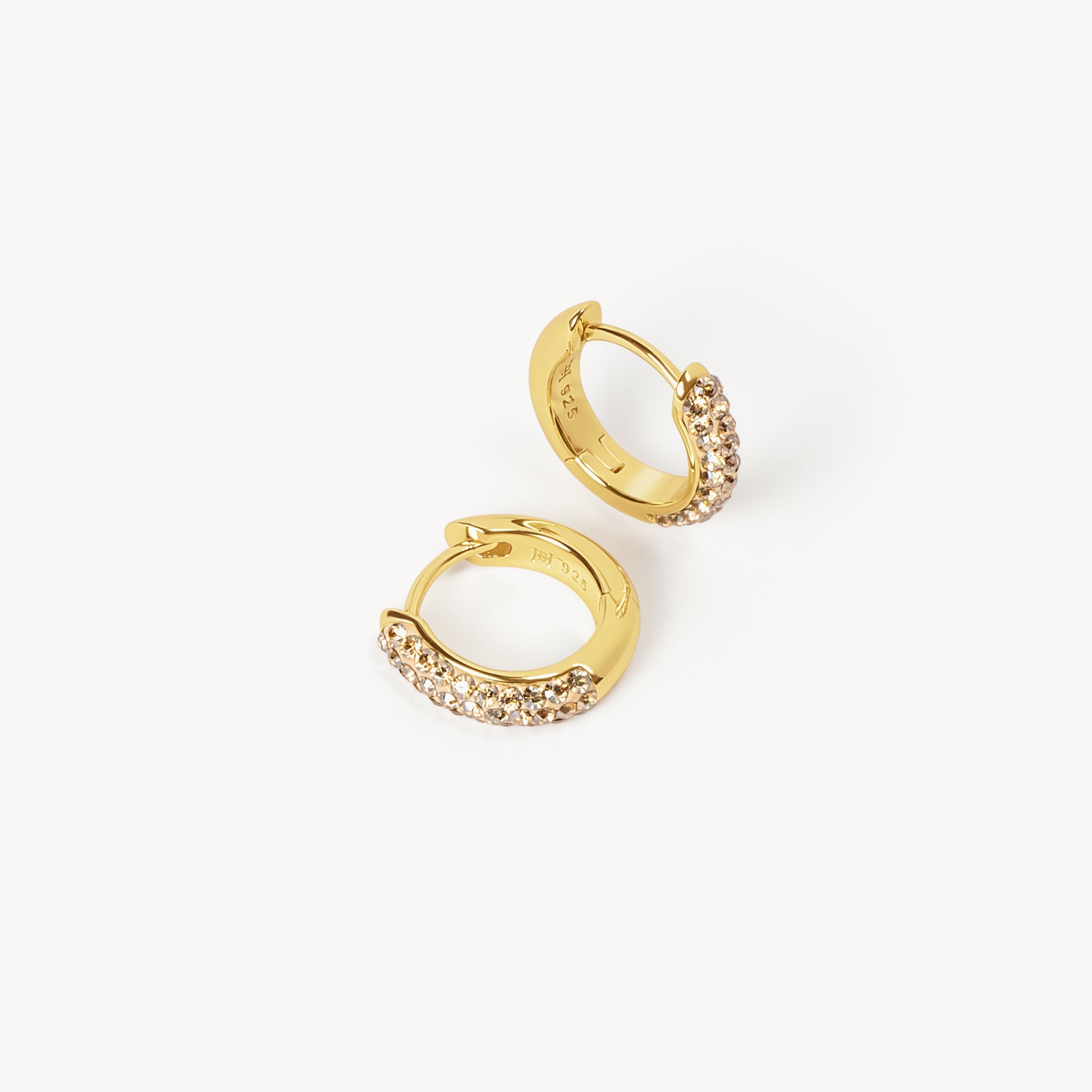 Soft Gold Always On Sparkle Hoop Earrings