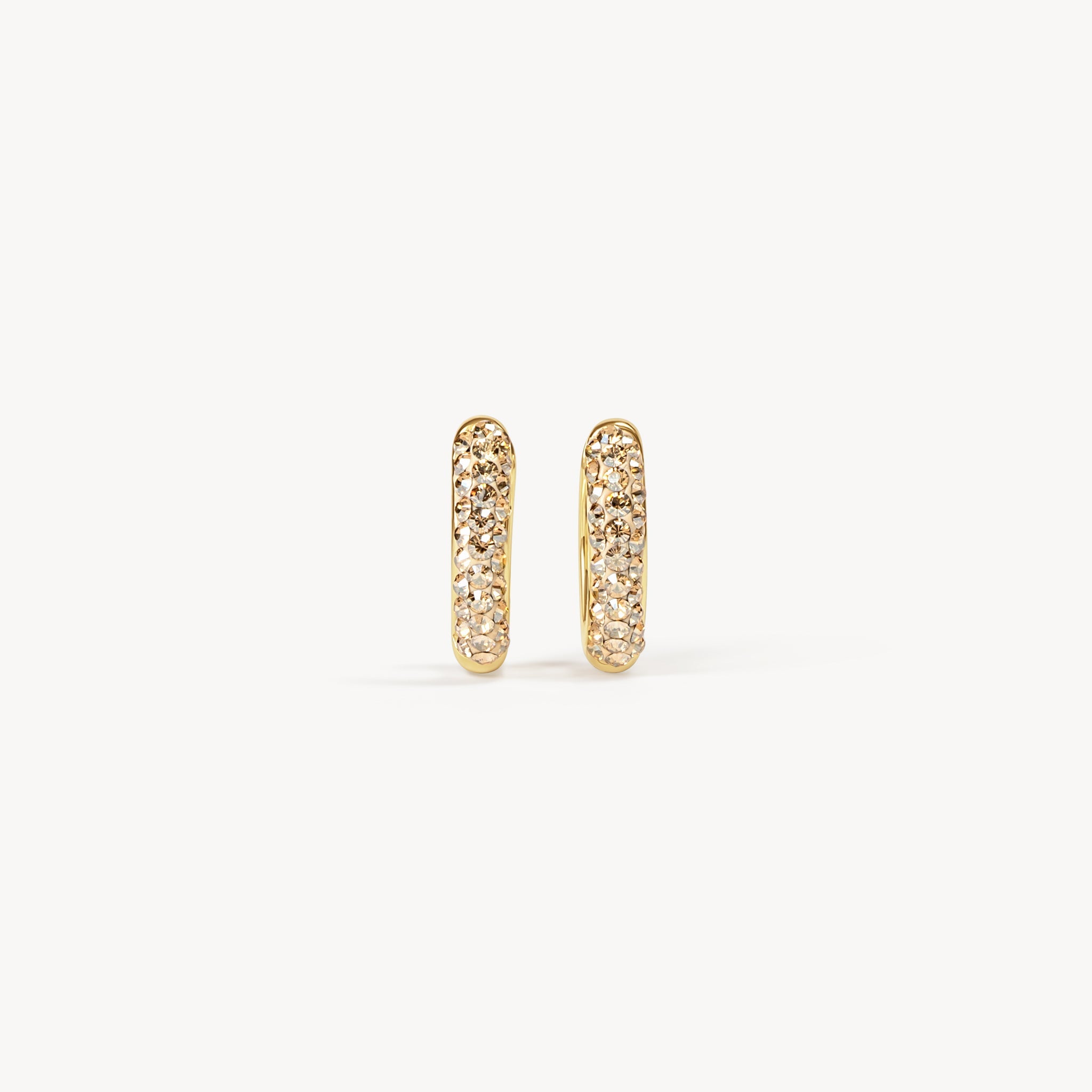 Soft Gold Always On Sparkle Hoop Earrings