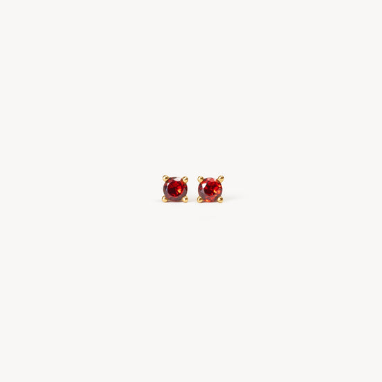 Bijou Stud Earrings Red