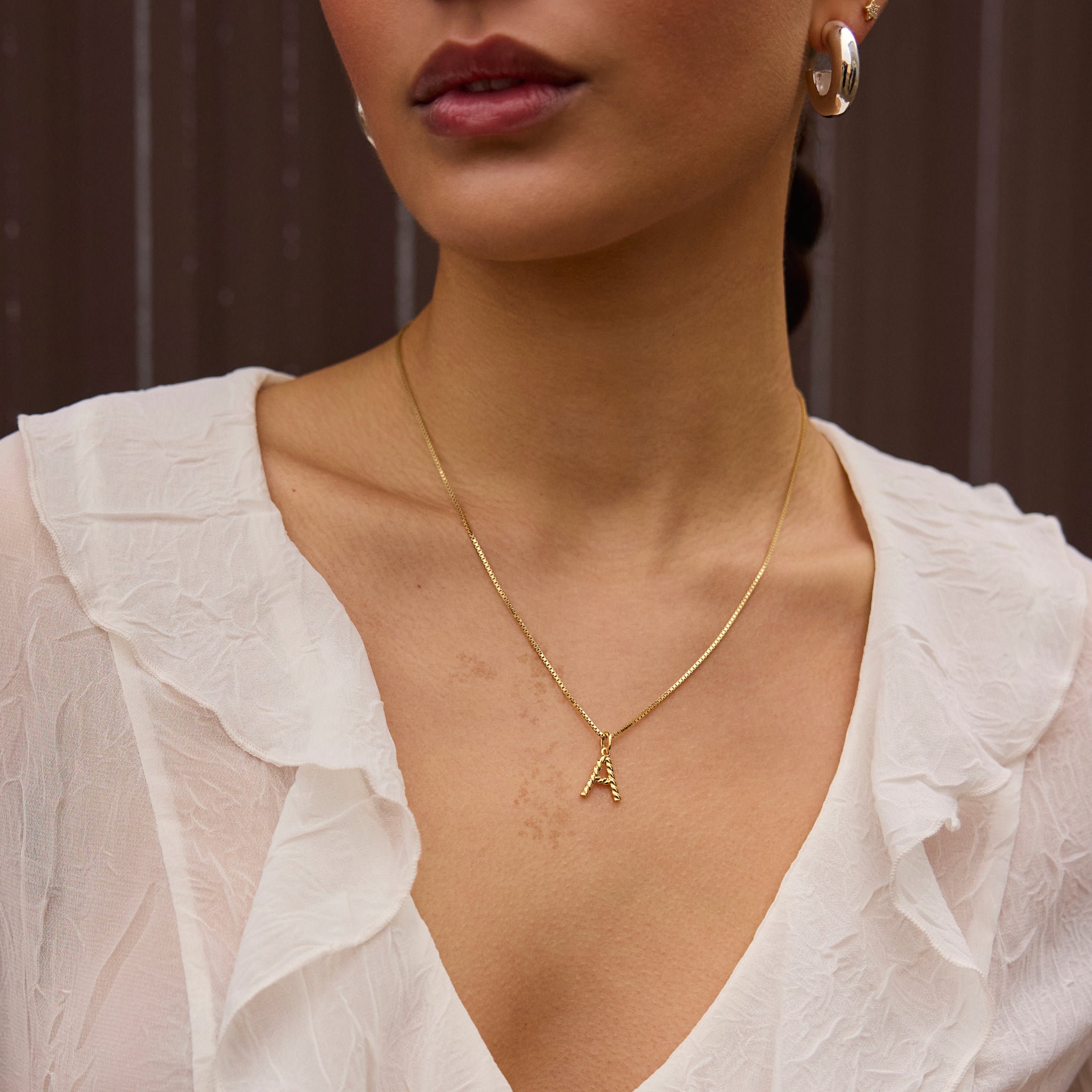 Braided Letter Charm