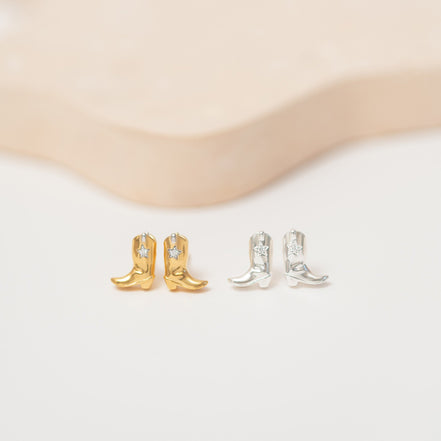 Cowboy Boot Stud Earrings