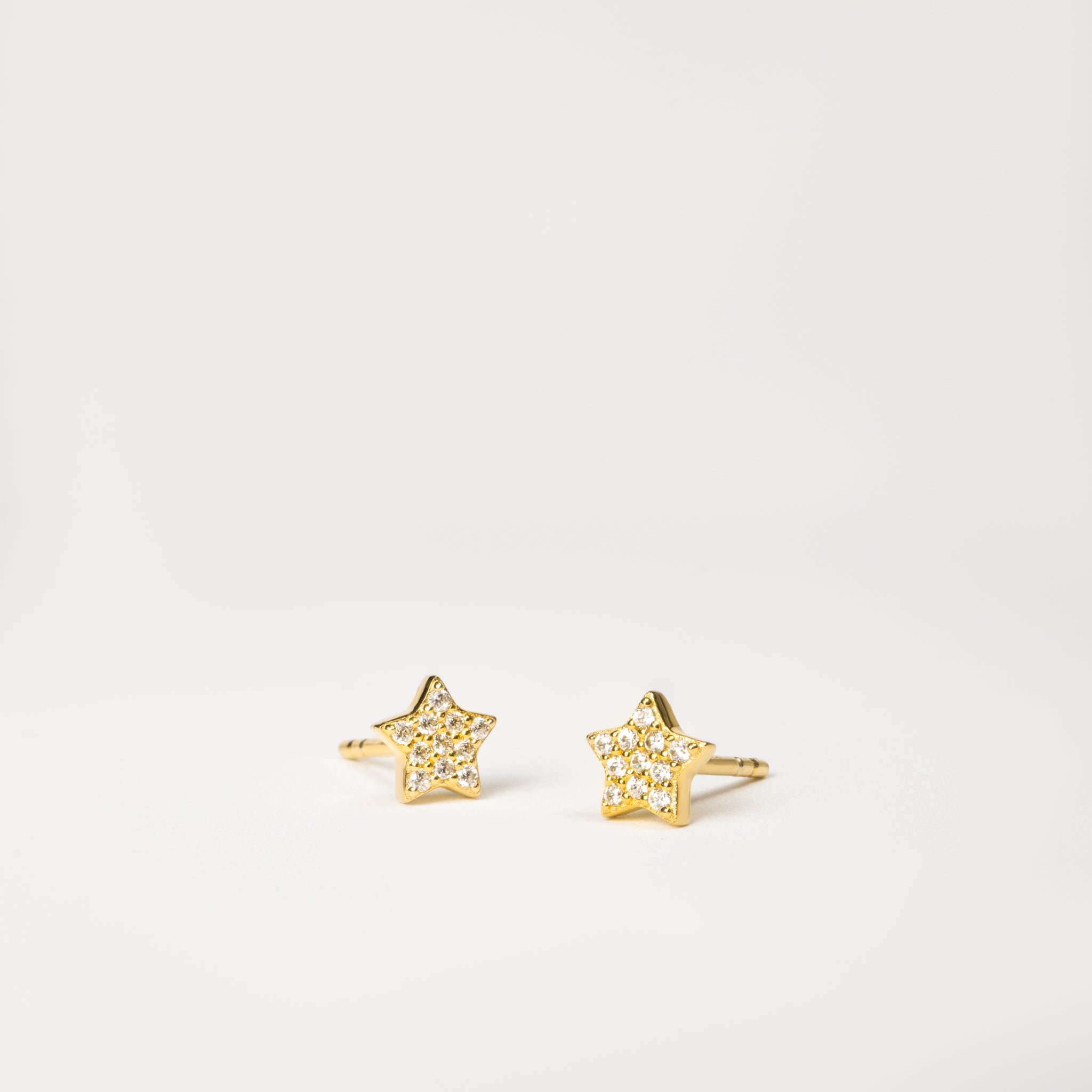 Mini Pavé Star Stud Earrings