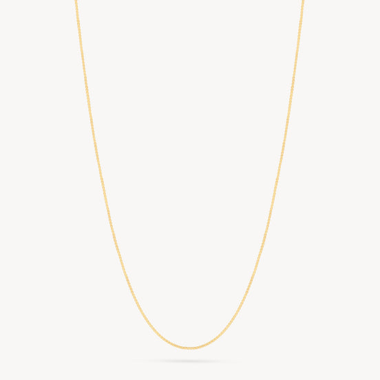 14K Box Chain With Extender Gold