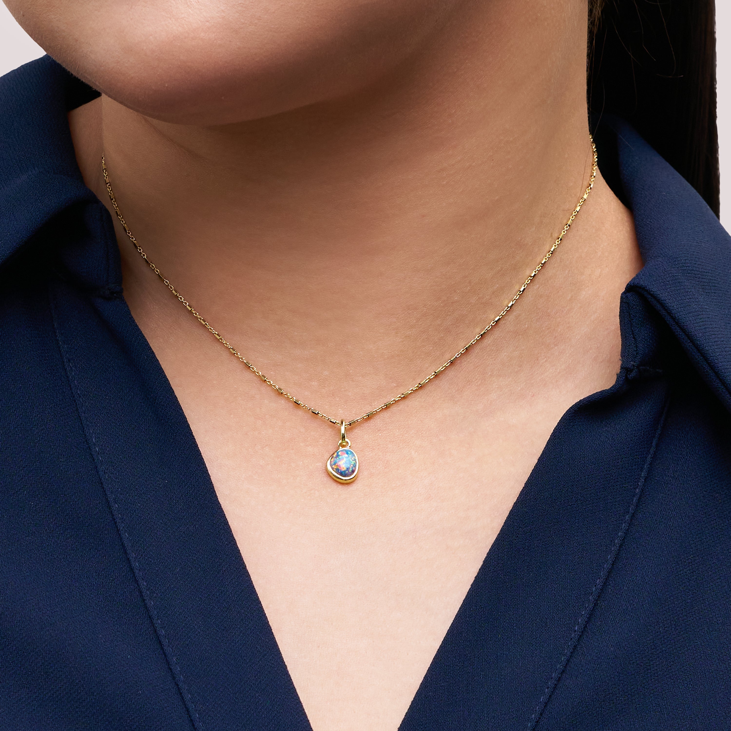 Mystic Opal Charm on model