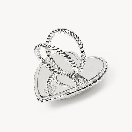 Etched Floral Scarf Slide laying flat