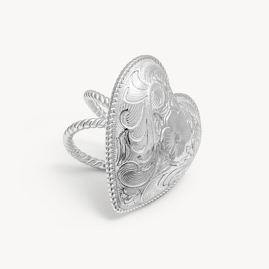 Etched Floral Scarf Slide