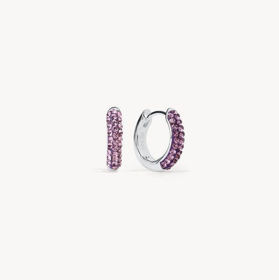 February Birthstone Always On Hoop Earrings