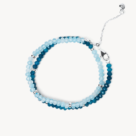 Blue Chalcedony Gemstone Versa Wrap Bracelet