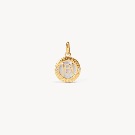 H&B Monogram Charm Silver Gold