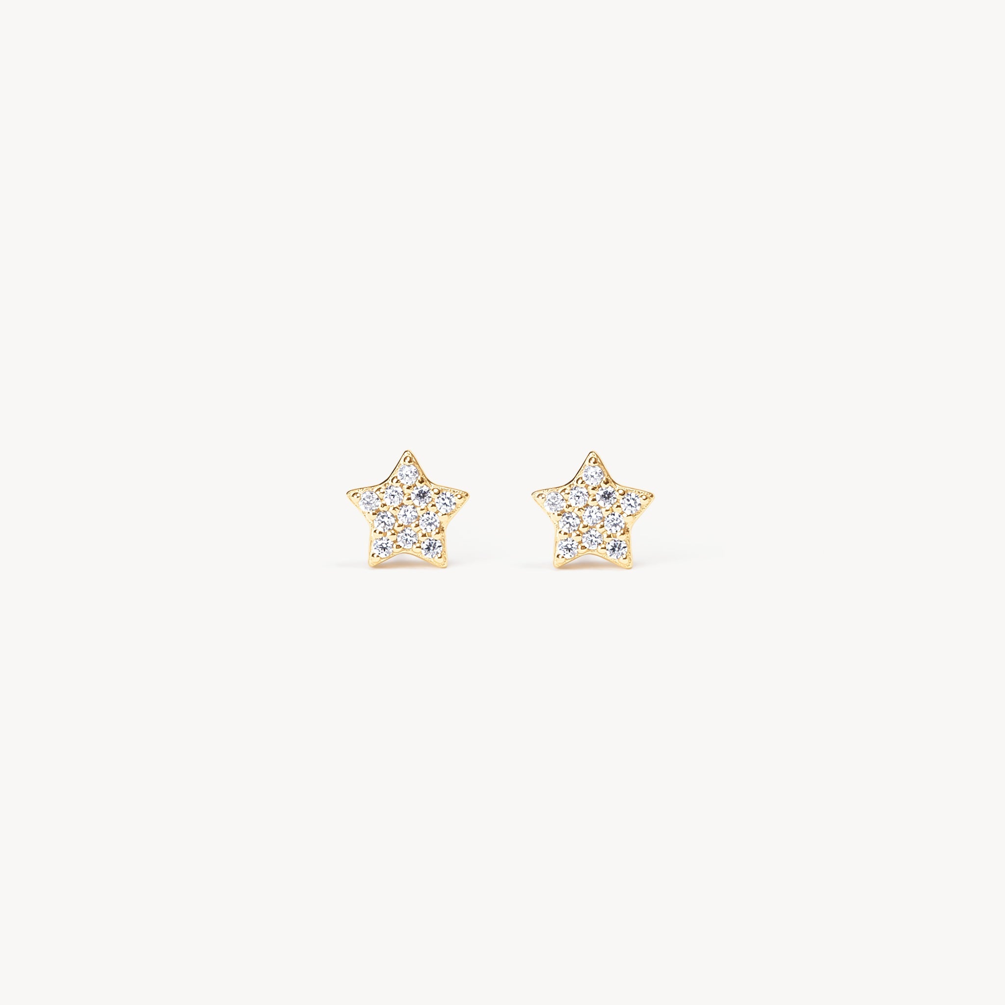 Mini Pavé Star Stud Earrings