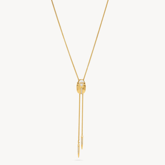 Beetle Bolo Tie Necklace