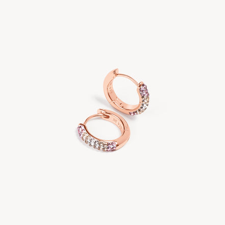 Pink Champagne Always On Sparkle Hoop Earrings