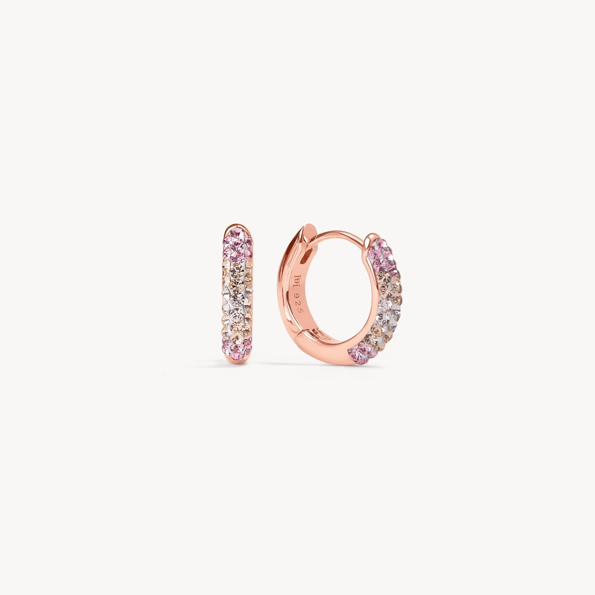 Pink Champagne Always On Sparkle Hoop Earrings