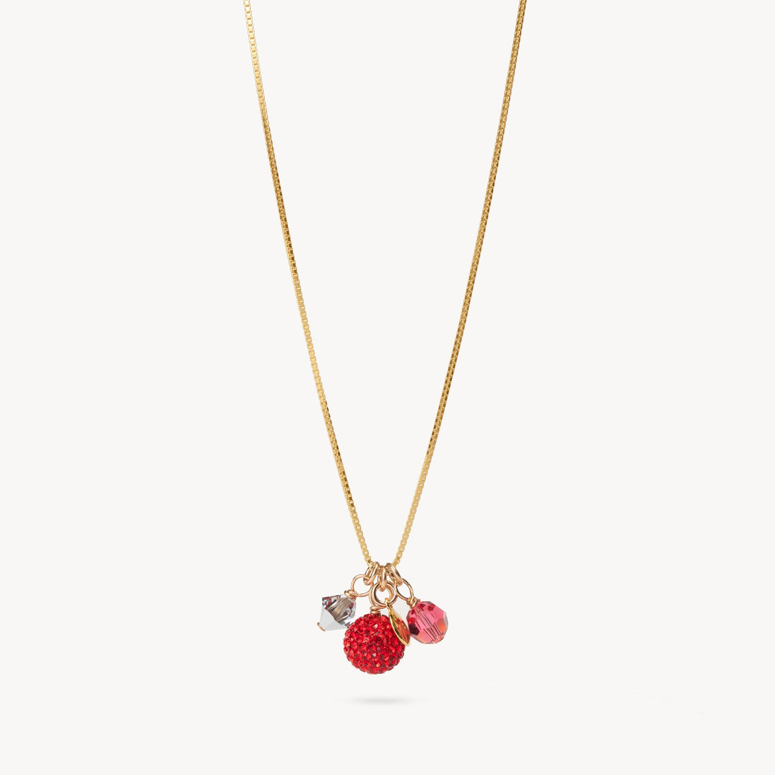 Red Sparkle Ball™ Cluster Necklace