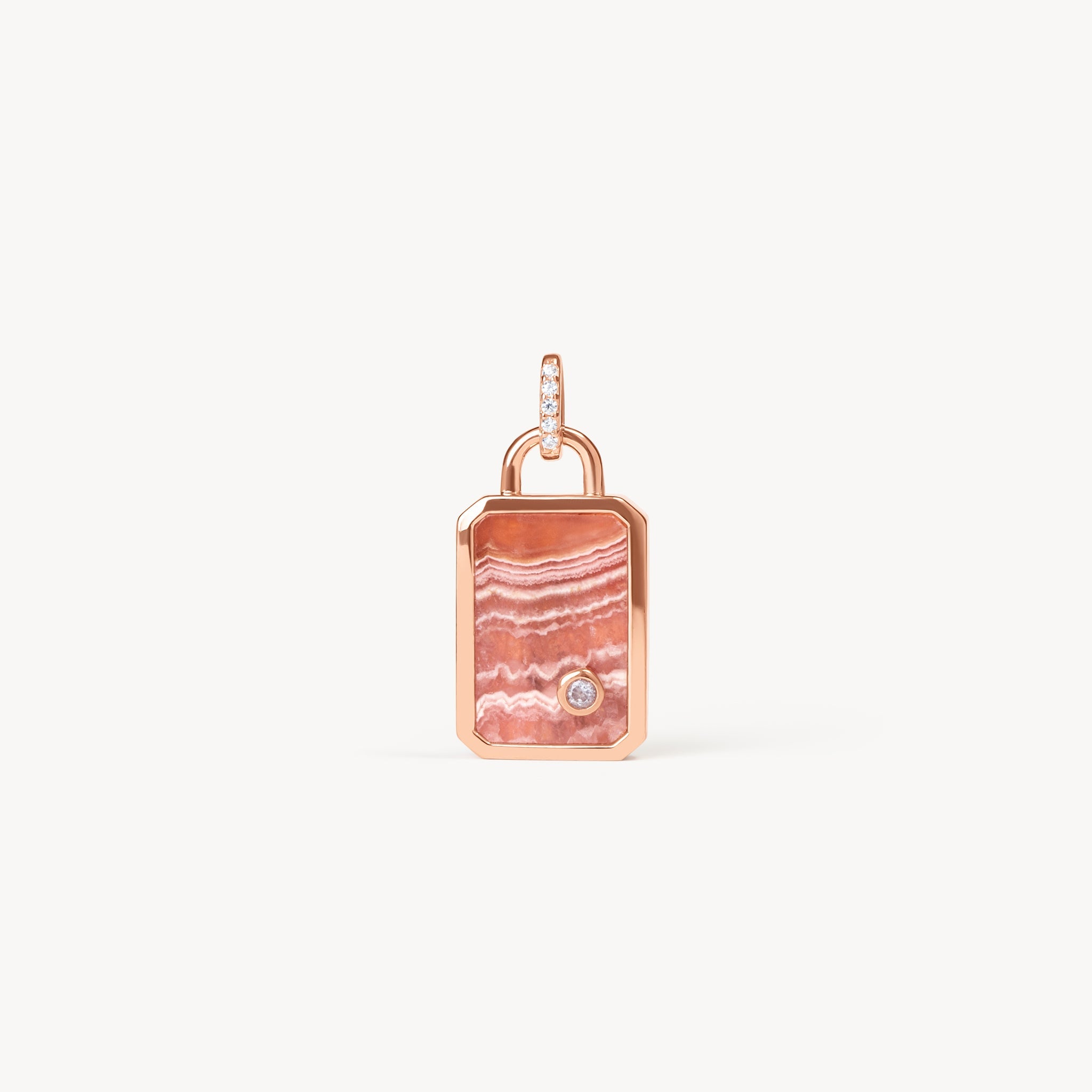Rhodocrosite Tag Charm