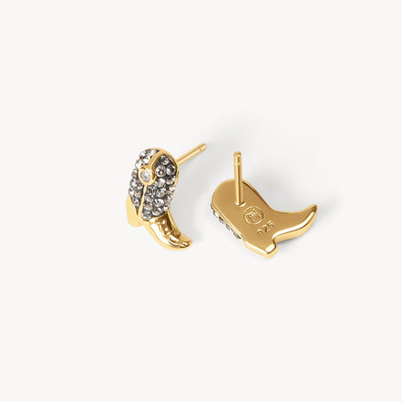 Ride Boot Sparkle Stud Earrings