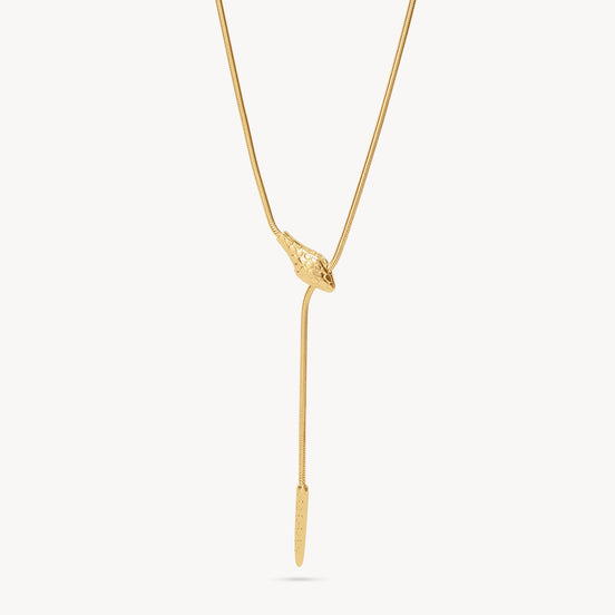 Serpent Y Necklace Gold