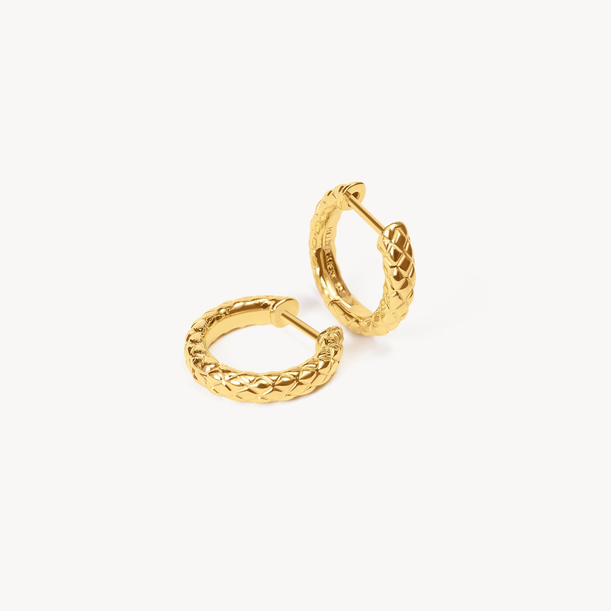 Snakeskin Hoop Earrings Gold