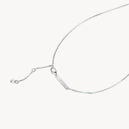 Denim Curved Sparkle Bar Necklace closure