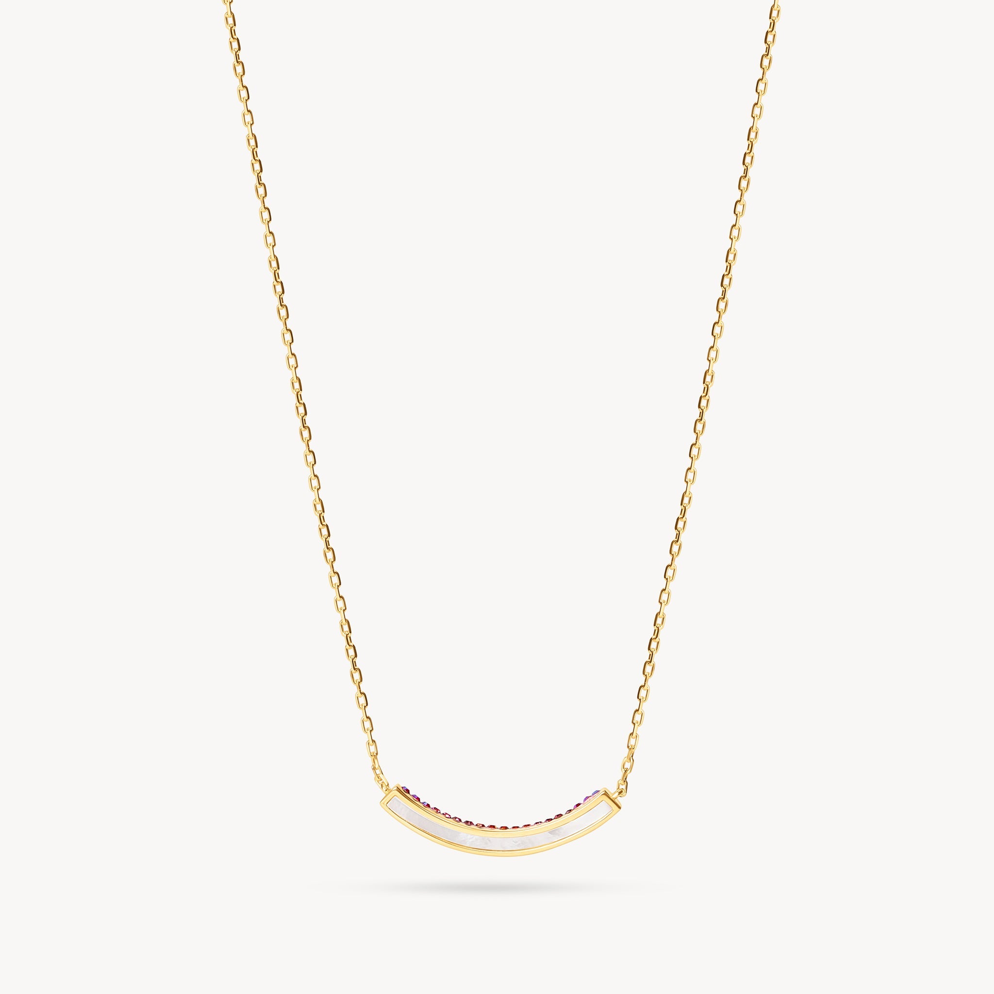 Wildflower Curved Sparkle Bar Necklace