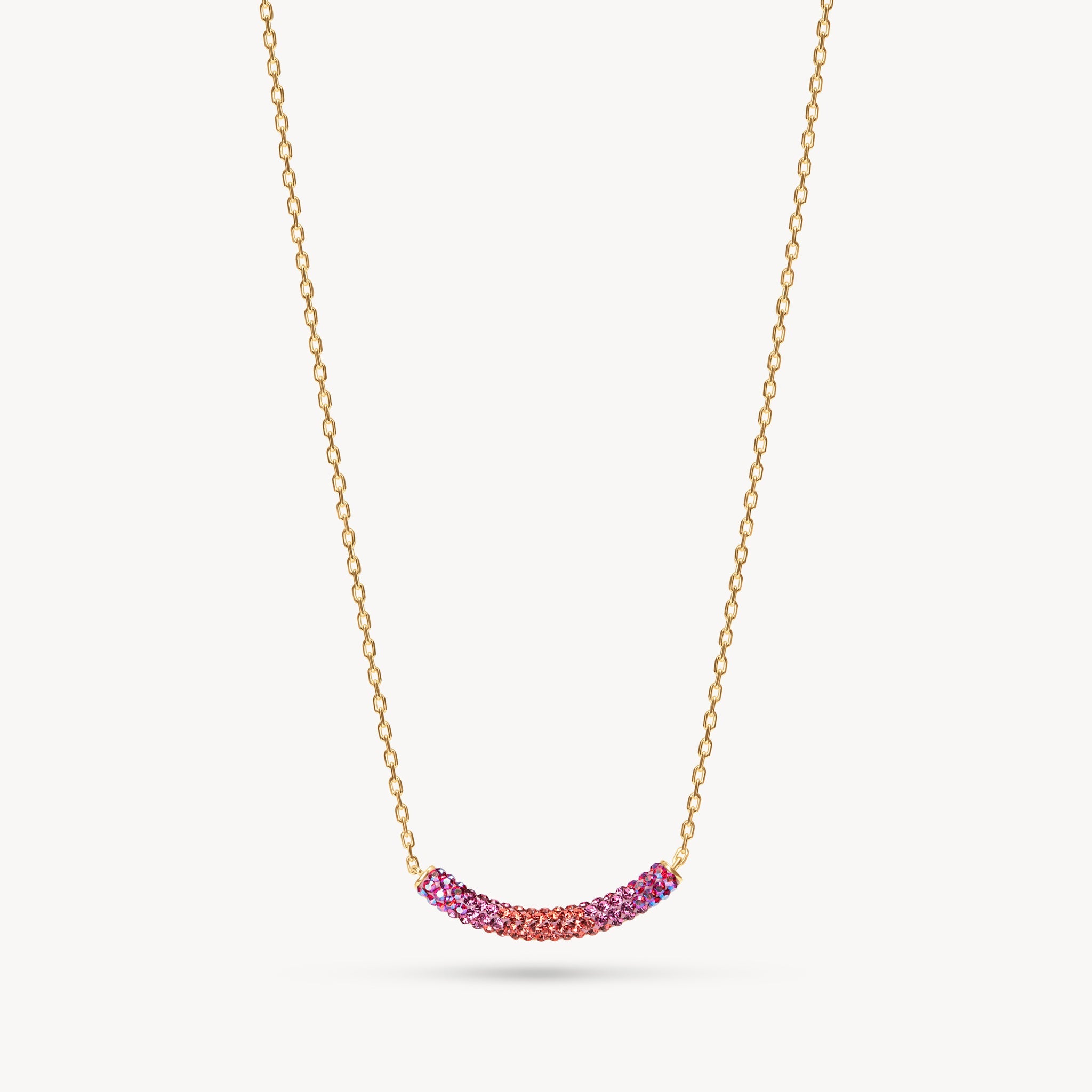 Wildflower Curved Sparkle Bar Necklace