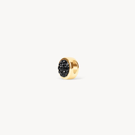 Black Sparkle Bezel Charm
