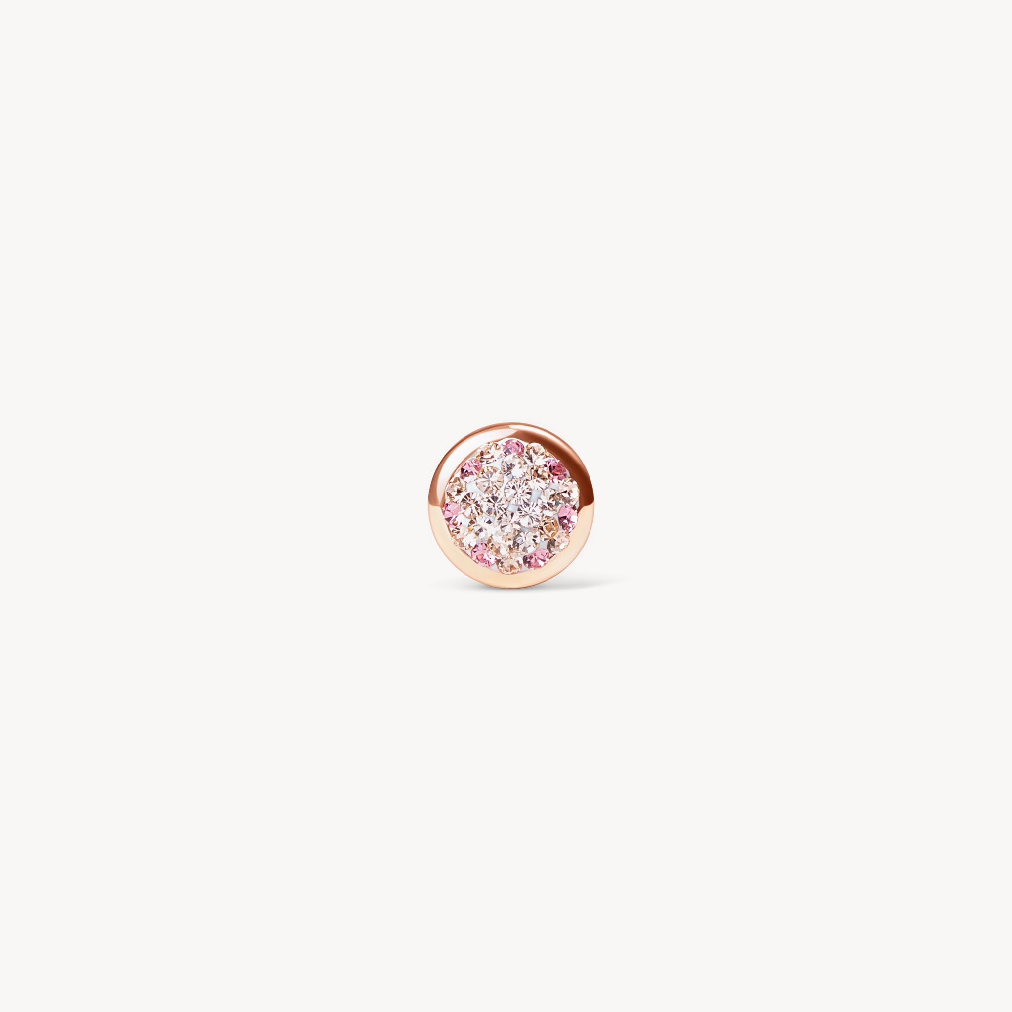 Pink Champagne Sparkle Bezel Charm