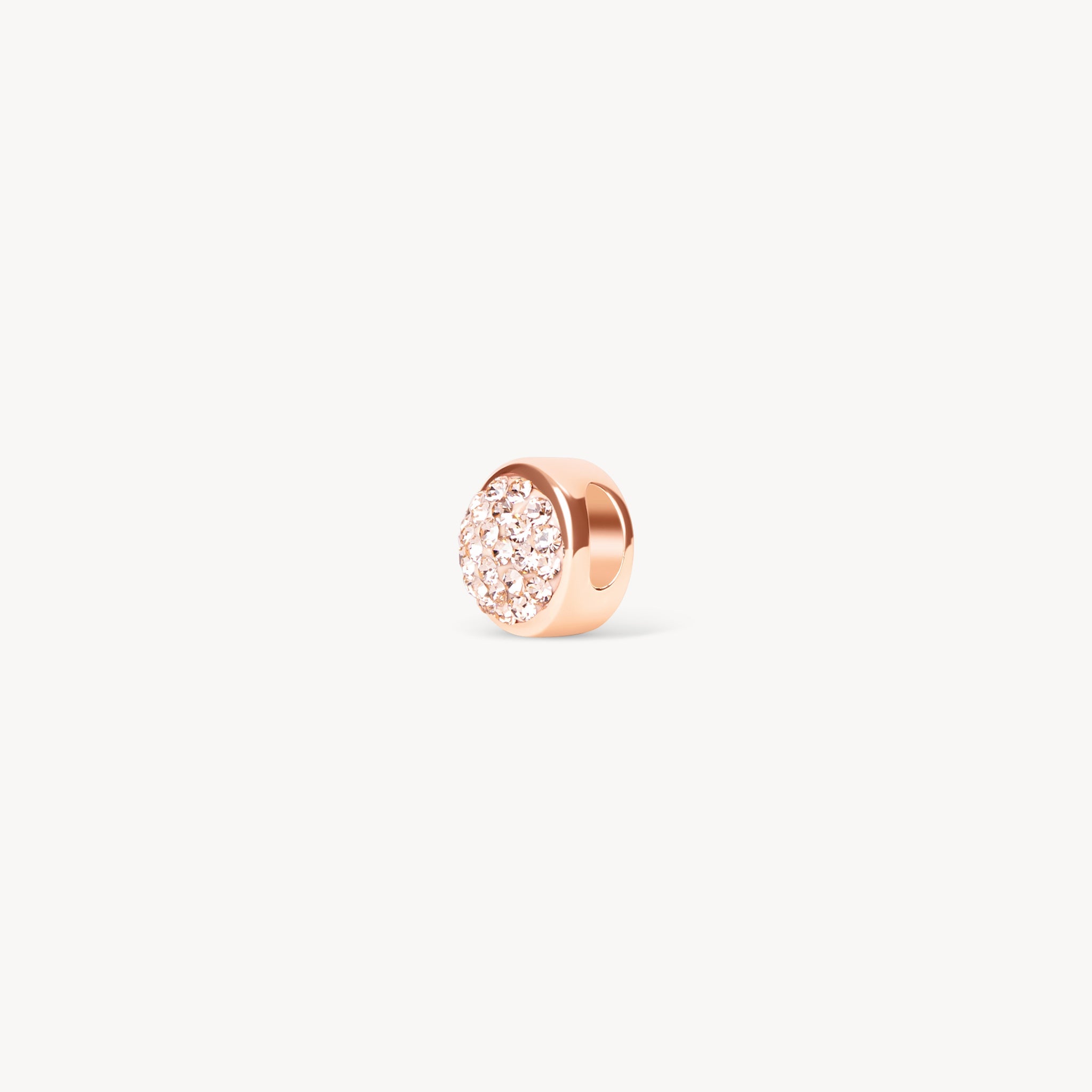 Rose Gold Sparkle Bezel Charm