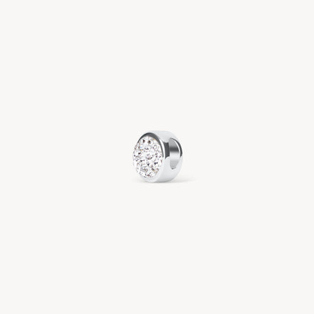 White Sparkle Bezel Charm