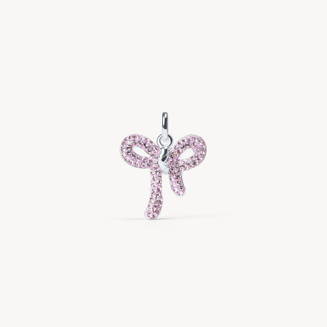 Lilac Sparkle Bow Charm