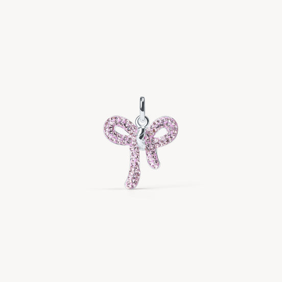 Lilac Sparkle Bow Charm