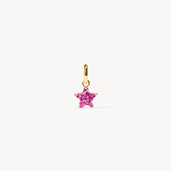 Rose Sparkle Star Charm