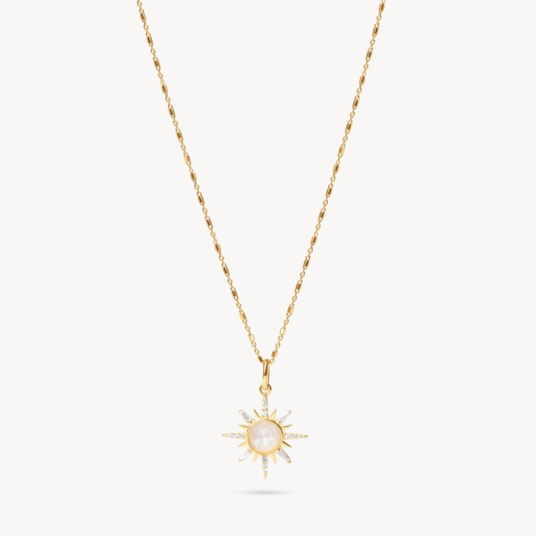 Supernova Moonstone Pendant Necklace