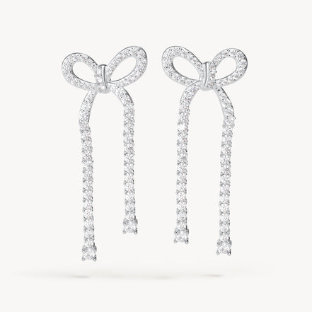 Tennis Bow Statement Earrings