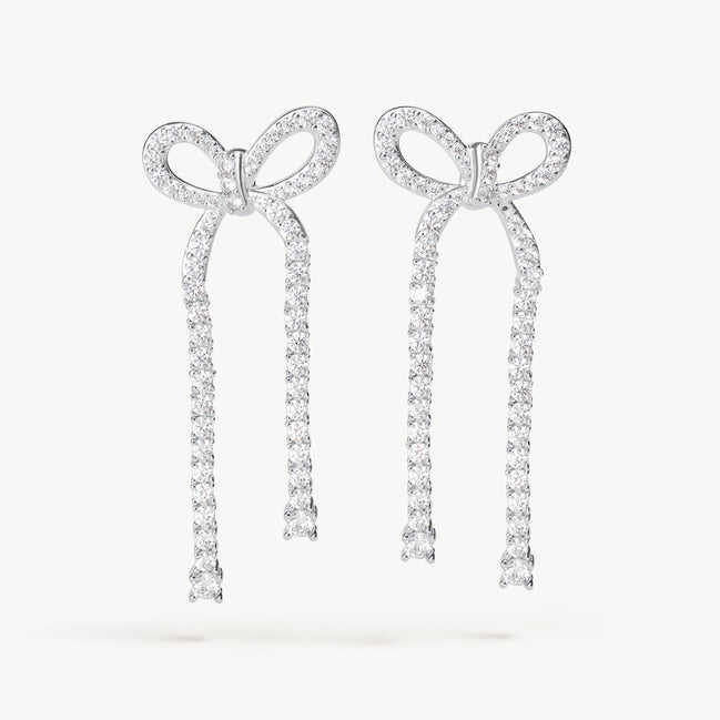 Tennis Bow Statement Earrings