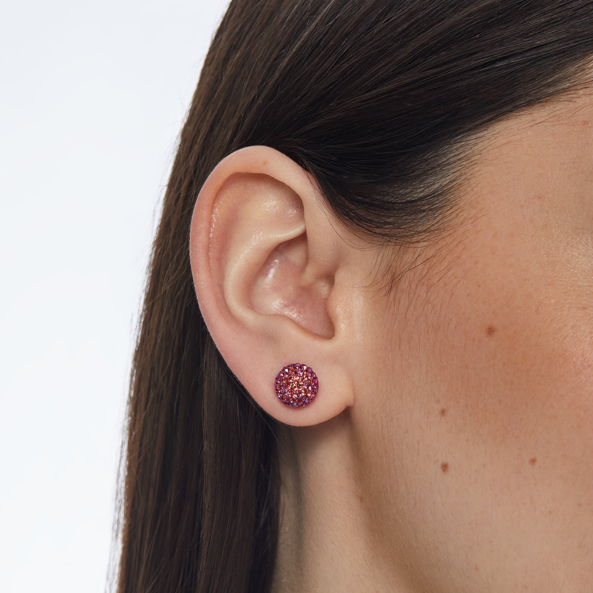 Medium Wildflower Sparkle Ball™ Stud Earrings on model