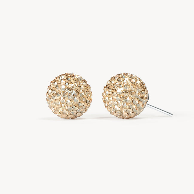 Soft Gold Sparkle Ball™ Stud Earrings 12mm