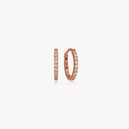 Pavé Hoop Earrings - Mini Rose Gold