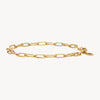 Emily Paper Clip Chain Bracelet Gold