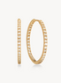 Pavé Hoop Earrings - Medium Gold